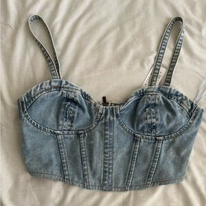 Pacsun LA Hearts Denim Corset - Medium Indigo